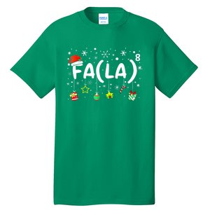 Women Fa (La)8 Funny Christmas Santa Fa La Math Teacher Gift Tall T-Shirt