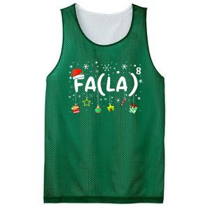 Women Fa (La)8 Funny Christmas Santa Fa La Math Teacher Gift Mesh Reversible Basketball Jersey Tank