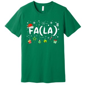 Women Fa (La)8 Funny Christmas Santa Fa La Math Teacher Gift Premium T-Shirt