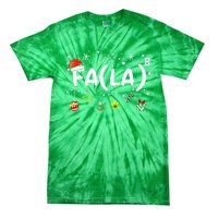 Women Fa (La)8 Funny Christmas Santa Fa La Math Teacher Gift Tie-Dye T-Shirt