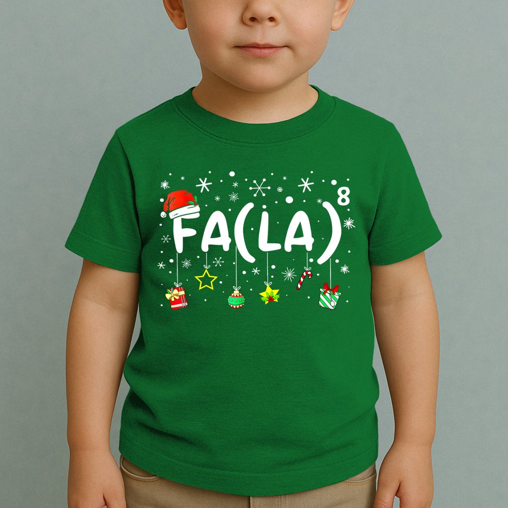 Women Fa (La)8 Funny Christmas Santa Fa La Math Teacher Gift Toddler T-Shirt