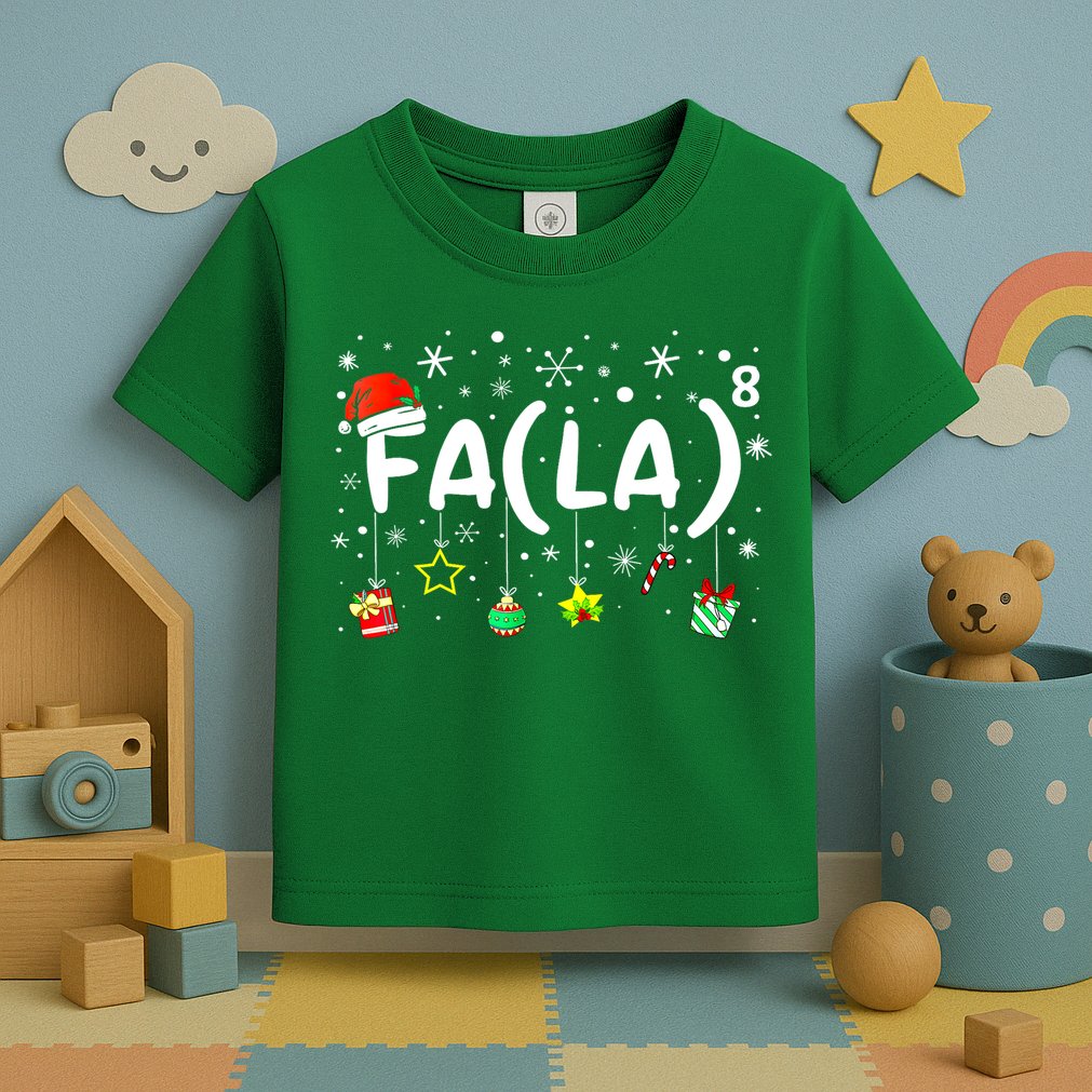 Women Fa (La)8 Funny Christmas Santa Fa La Math Teacher Gift Toddler T-Shirt