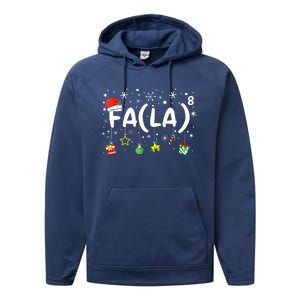 Women Fa (La)8 Funny Christmas Santa Fa La Math Teacher Gift Performance Fleece Hoodie