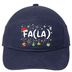 Women Fa (La)8 Funny Christmas Santa Fa La Math Teacher Gift 7-Panel Snapback Hat