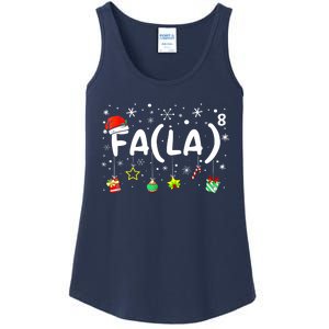 Women Fa (La)8 Funny Christmas Santa Fa La Math Teacher Gift Ladies Essential Tank