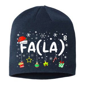 Women Fa (La)8 Funny Christmas Santa Fa La Math Teacher Gift Sustainable Beanie