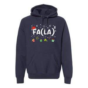 Women Fa (La)8 Funny Christmas Santa Fa La Math Teacher Gift Premium Hoodie