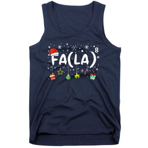 Women Fa (La)8 Funny Christmas Santa Fa La Math Teacher Gift Tank Top