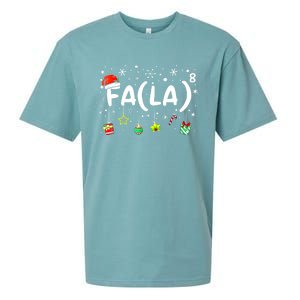 Women Fa (La)8 Funny Christmas Santa Fa La Math Teacher Gift Sueded Cloud Jersey T-Shirt