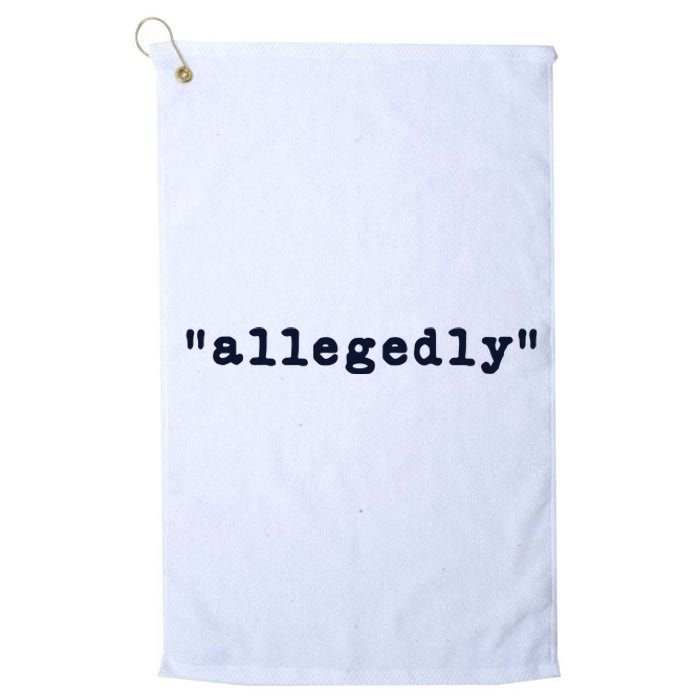 Womens Funny Lawyer Gifts For Men Women Allegedly Attorney Platinum Collection Golf Towel