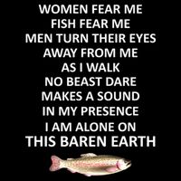 Woman Fear Me Fish Fear Me Turn Their Eyes Away From Me Gift Drawstring Bag