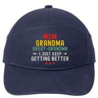 Women Funny Mom Grandma Great Grandma For Mothers Day 7-Panel Snapback Hat