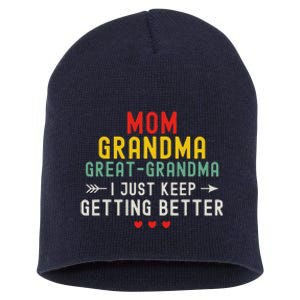 Women Funny Mom Grandma Great Grandma For Mothers Day Short Acrylic Beanie