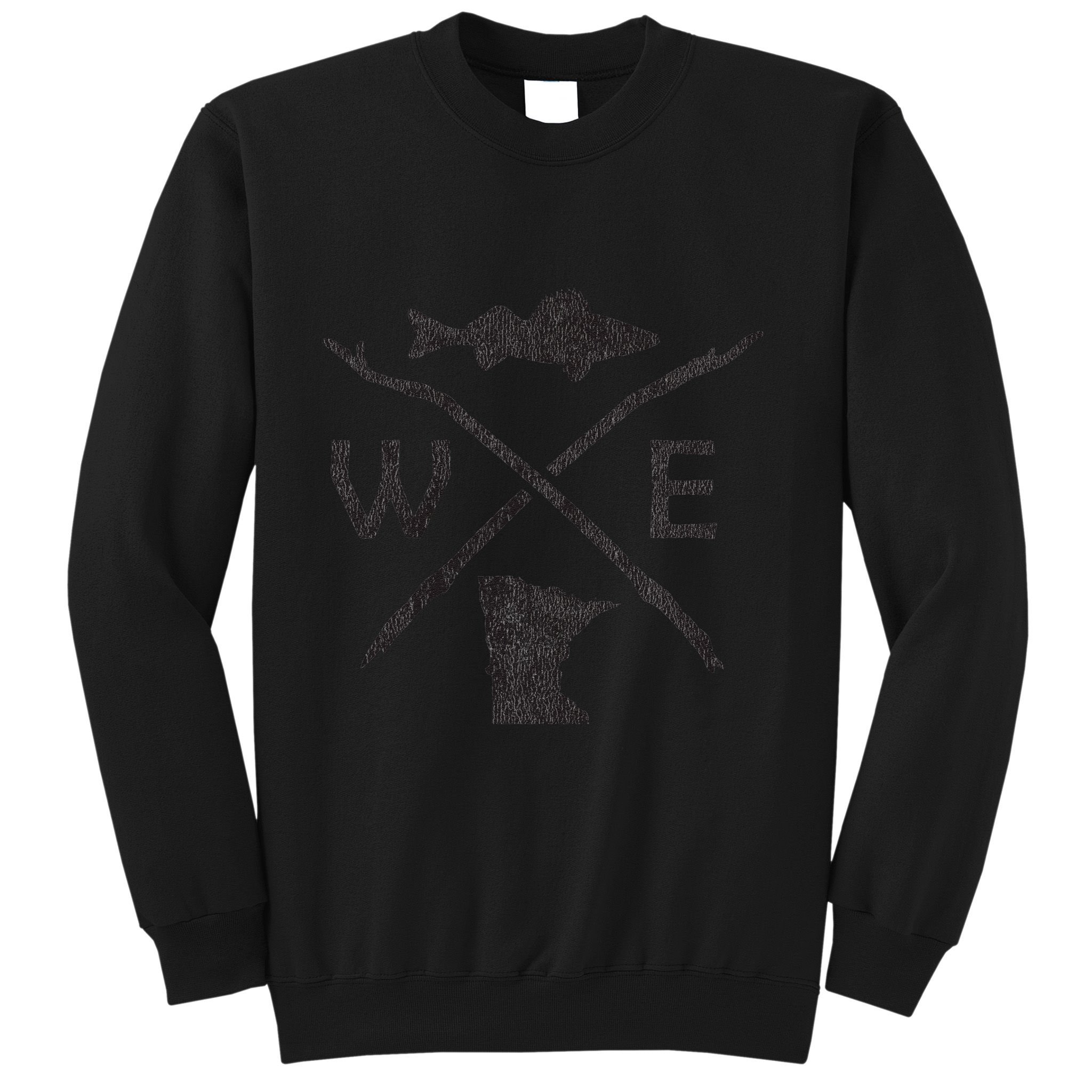 Walleye Fishing Minnesota Walleye Fishing Compass Gift Sweatshirt