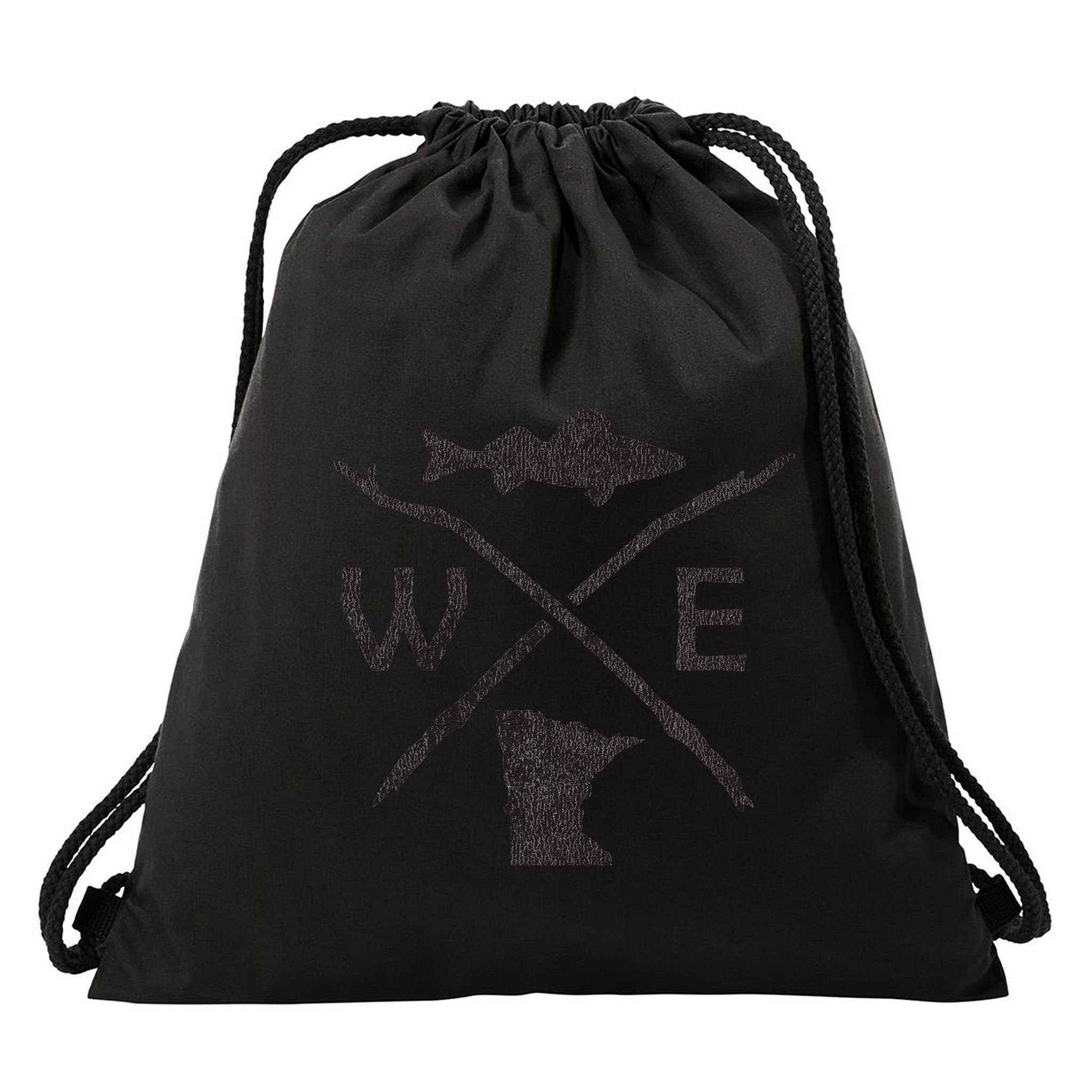 Walleye Fishing Minnesota Walleye Fishing Compass Gift Drawstring Bag