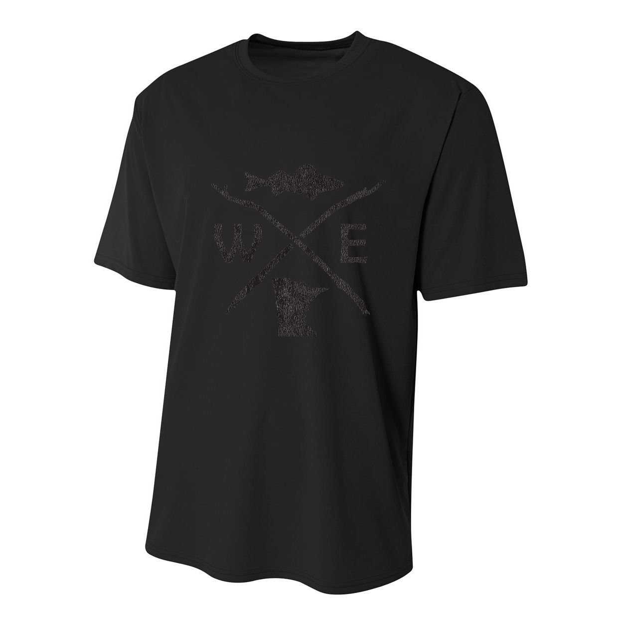 Walleye Fishing Minnesota Walleye Fishing Compass Gift Youth Performance Sprint T-Shirt
