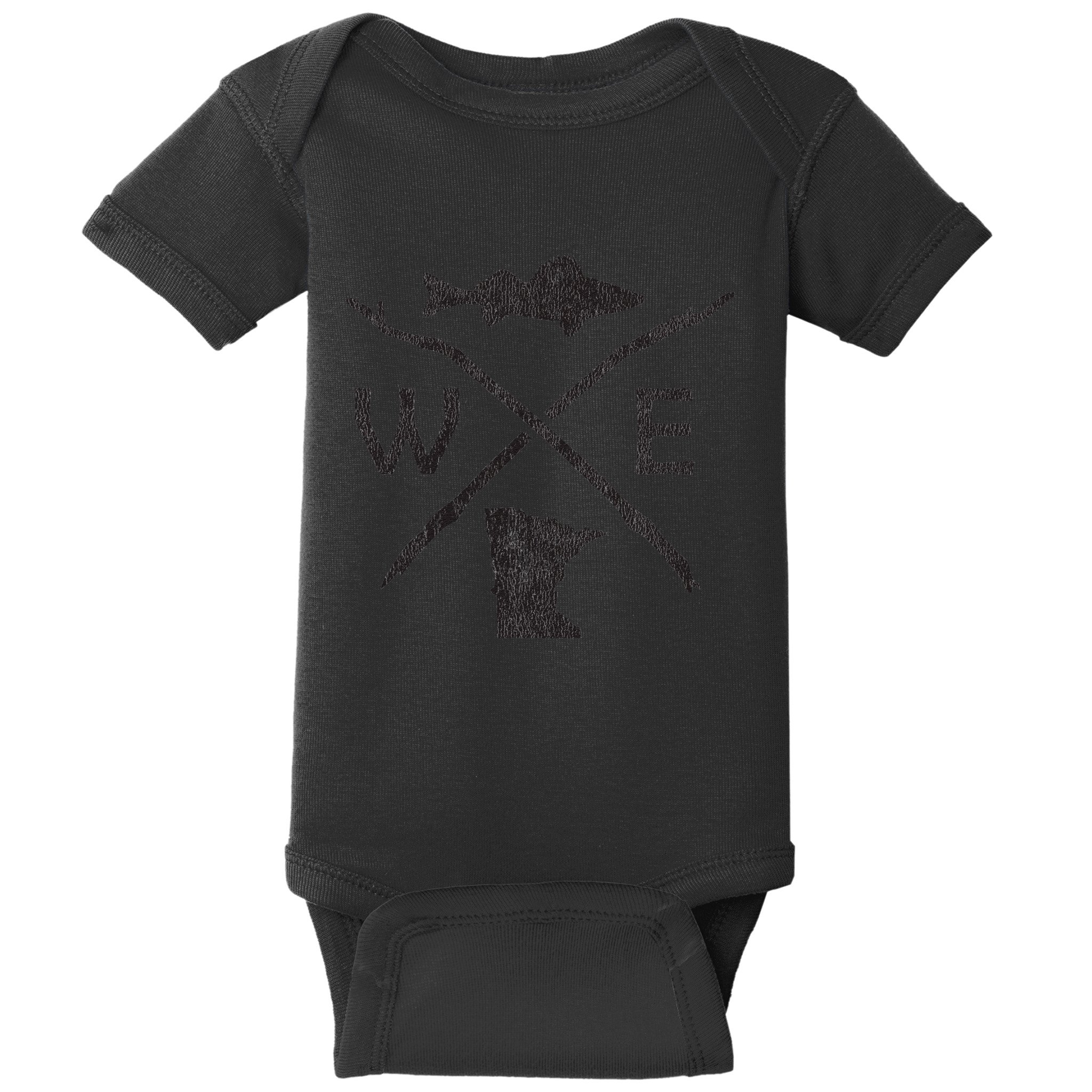 Walleye Fishing Minnesota Walleye Fishing Compass Gift Baby Bodysuit