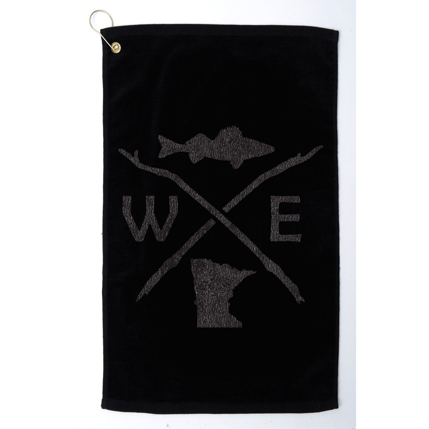 Walleye Fishing Minnesota Walleye Fishing Compass Gift Golf Towel