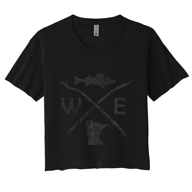 Walleye Fishing Minnesota Walleye Fishing Compass Gift Crop Top