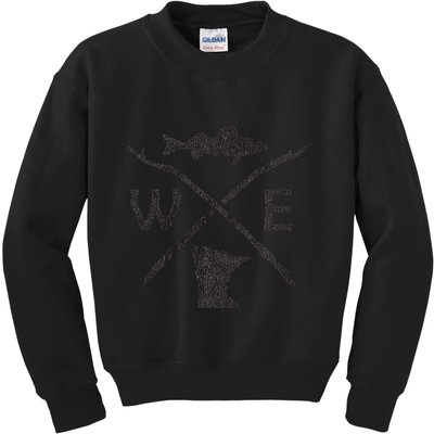 Walleye Fishing Minnesota Walleye Fishing Compass Gift Kids Sweatshirt