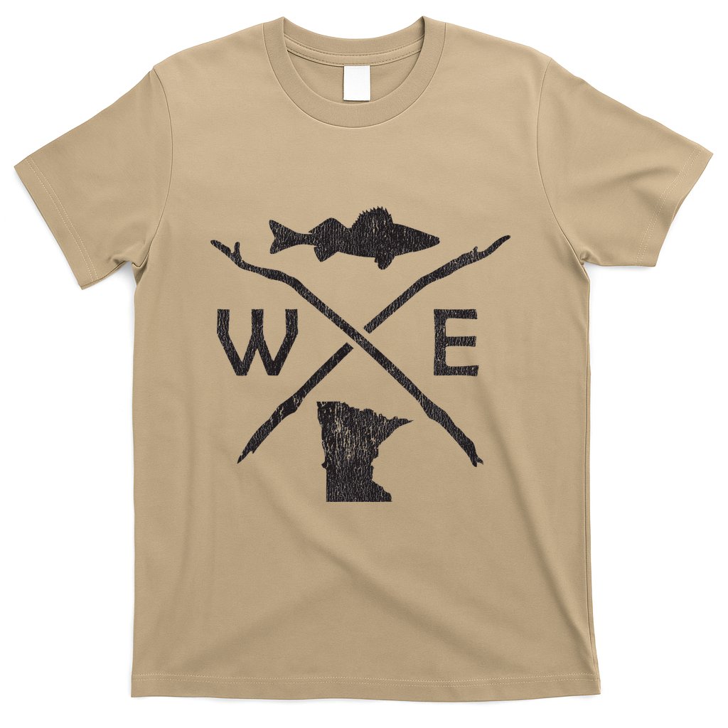 Walleye Fishing Minnesota Walleye Fishing Compass Gift T-Shirt