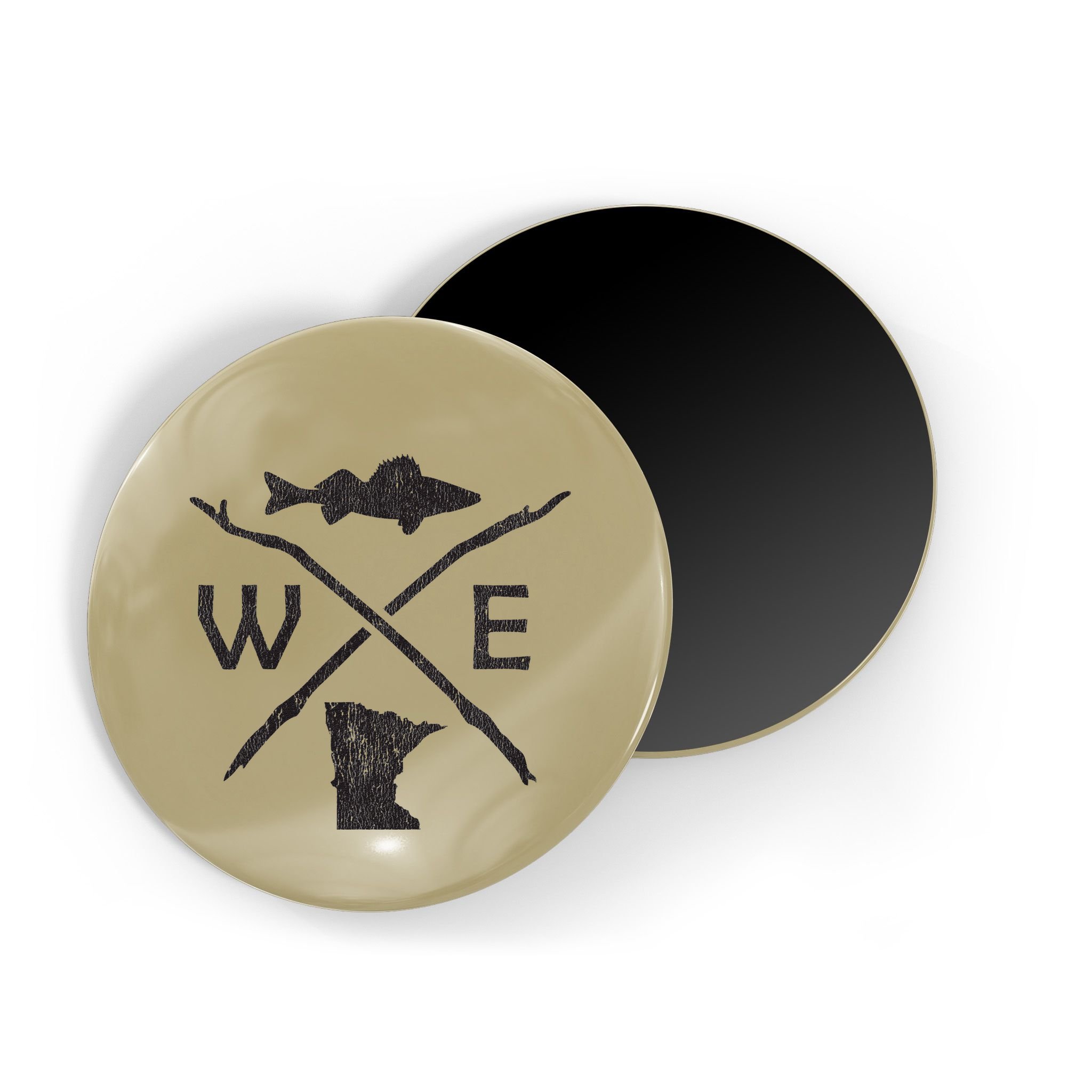 Walleye Fishing Minnesota Walleye Fishing Compass Gift Magnet