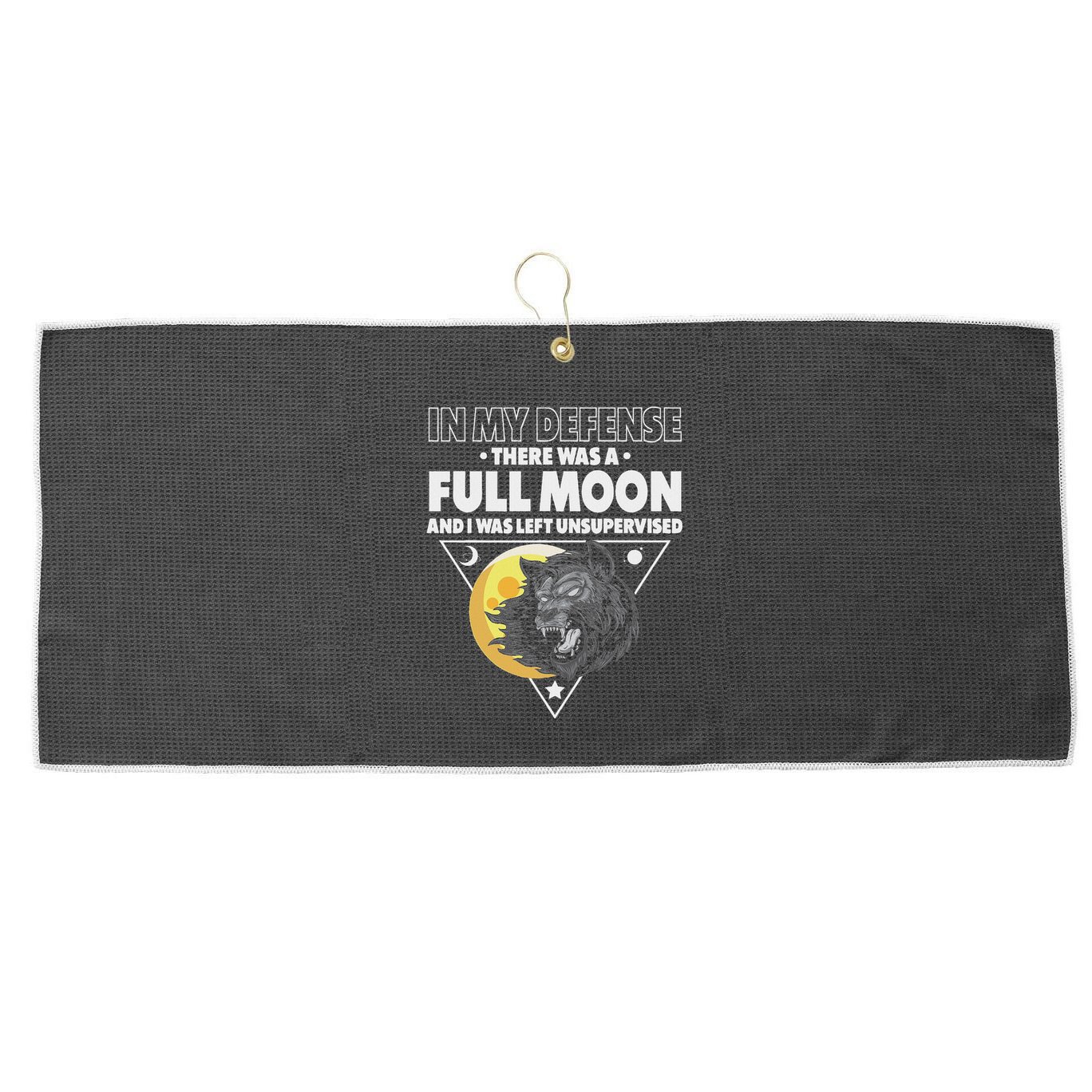 Werewolf Full Moon Werewolf Large Microfiber Waffle Golf Towel