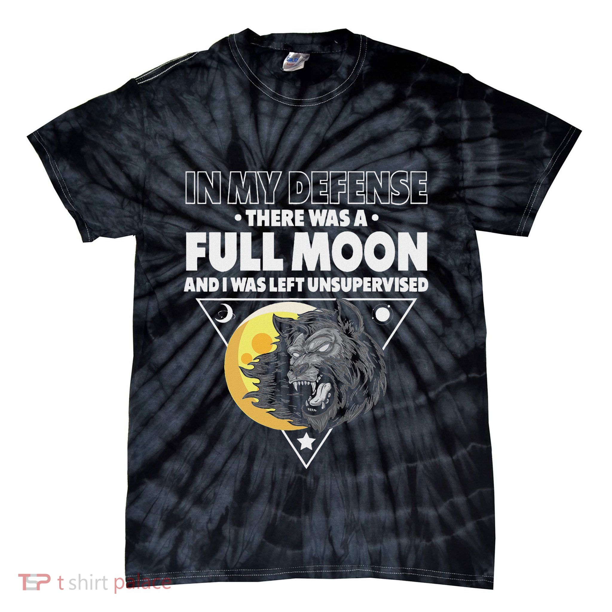 Werewolf Full Moon Werewolf Tie-Dye T-Shirt