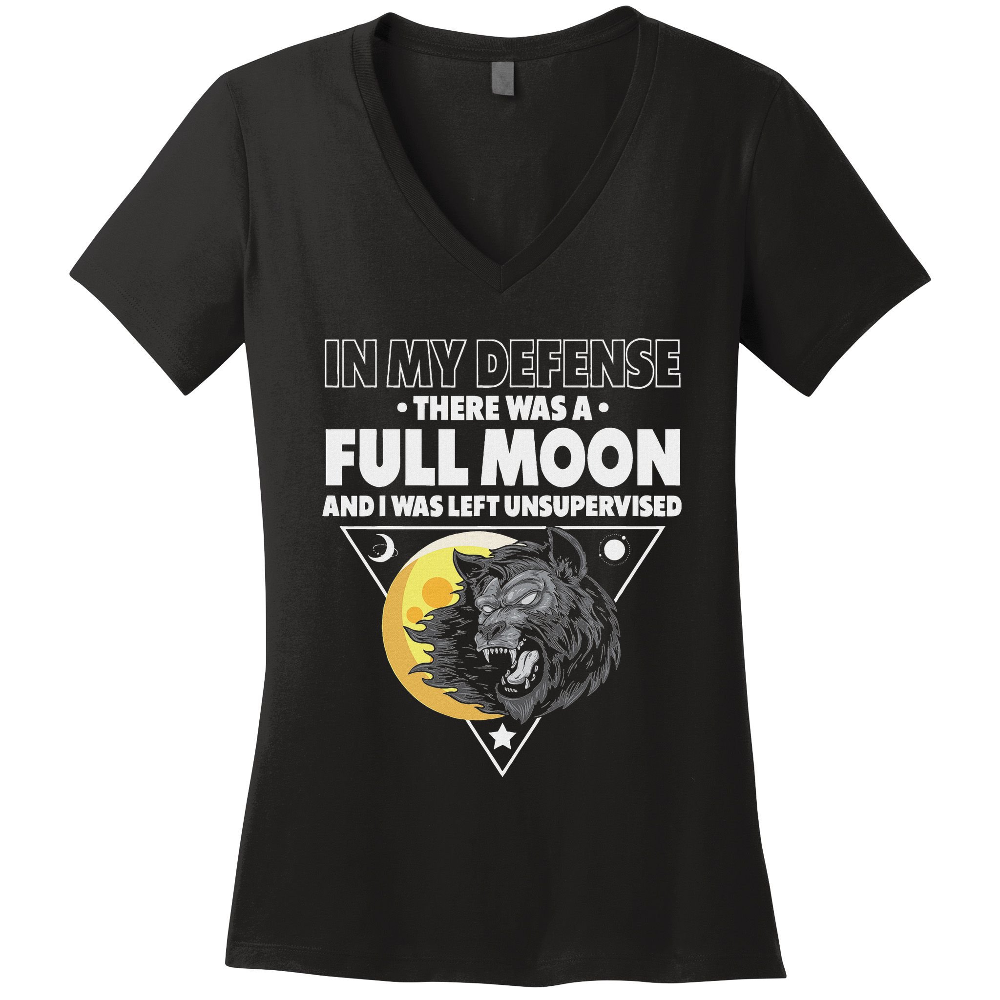 Werewolf Full Moon Werewolf Women's V-Neck T-Shirt