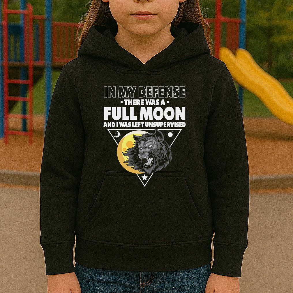 Werewolf Full Moon Werewolf Kids Hoodie