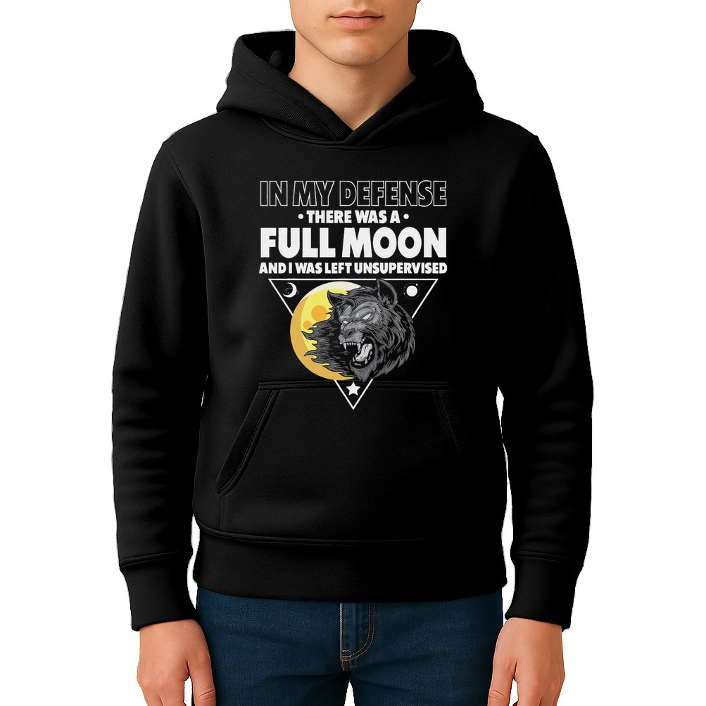 Werewolf Full Moon Werewolf Kids Hoodie