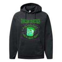 Welcome Foolish Mortals Hatbox Ghost I Am Your Ghost Host Performance Fleece Hoodie