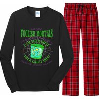 Welcome Foolish Mortals Hatbox Ghost I Am Your Ghost Host Long Sleeve Pajama Set