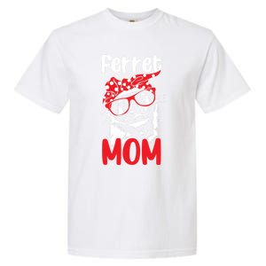 Wo Ferret Mom Red Bandanna Funny Weasel Cute Gift Garment-Dyed Heavyweight T-Shirt