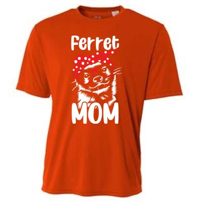 Wo Ferret Mom Red Bandanna Funny Weasel Gift Cooling Performance Crew T-Shirt