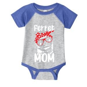 Wo Ferret Mom Red Bandanna Funny Weasel Gift Infant Baby Jersey Bodysuit