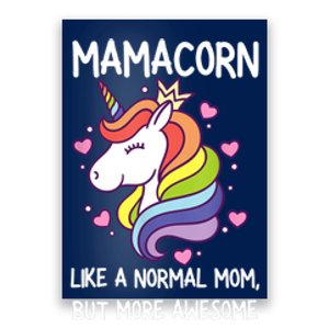 Wo Funny Mamacorn Unicorn Costume Mom Mother's Day Poster