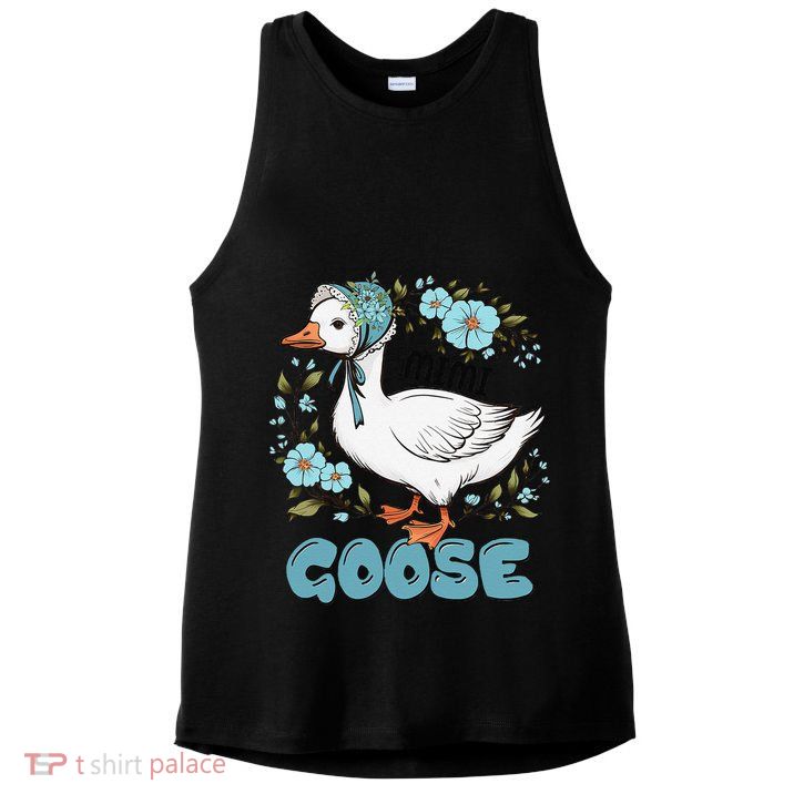 Women Floral Mimi Goose Mom Mothers Day Silly Goose Family Ladies PosiCharge Tri-Blend Wicking Tank