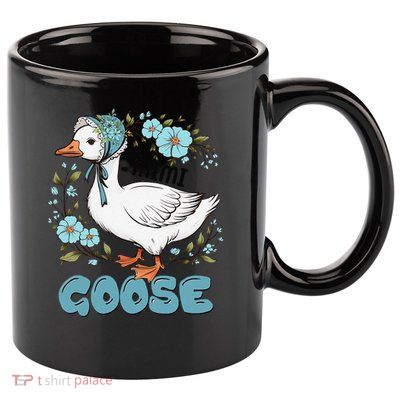 Women Floral Mimi Goose Mom Mothers Day Silly Goose Family 11oz C Handle Ceramic Mug