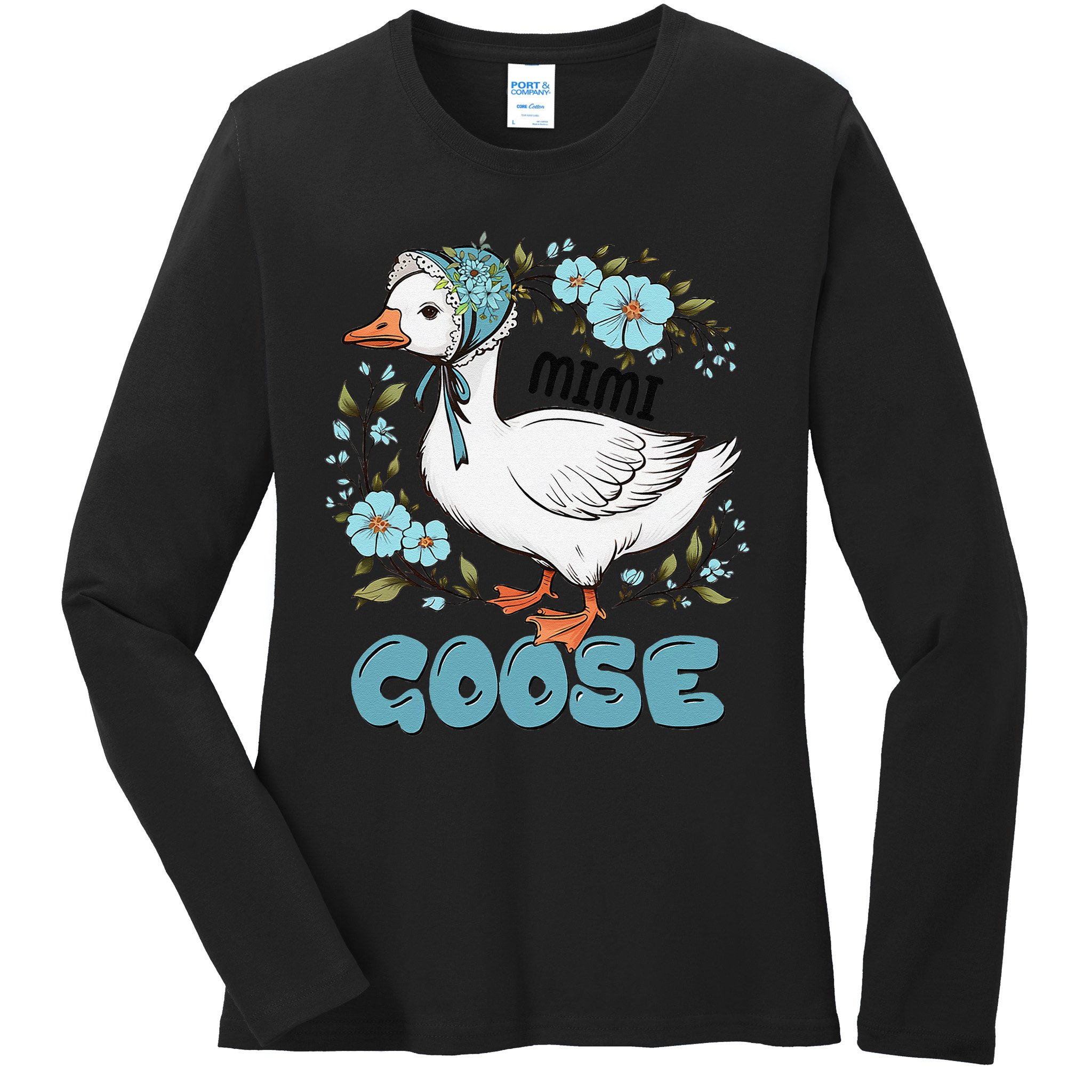 Women Floral Mimi Goose Mom Mothers Day Silly Goose Family Ladies Long Sleeve Shirt