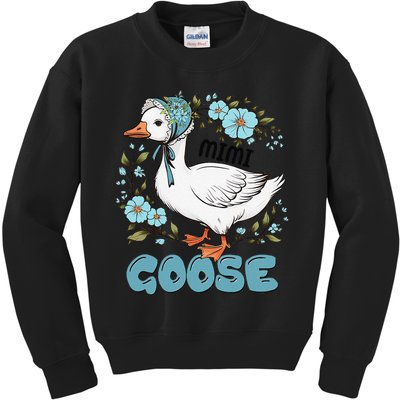 Women Floral Mimi Goose Mom Mothers Day Silly Goose Family Kids Sweatshirt