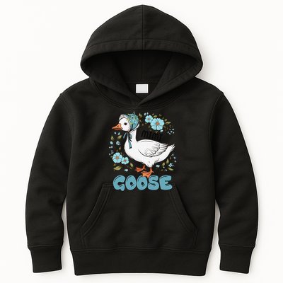 Women Floral Mimi Goose Mom Mothers Day Silly Goose Family Kids Hoodie