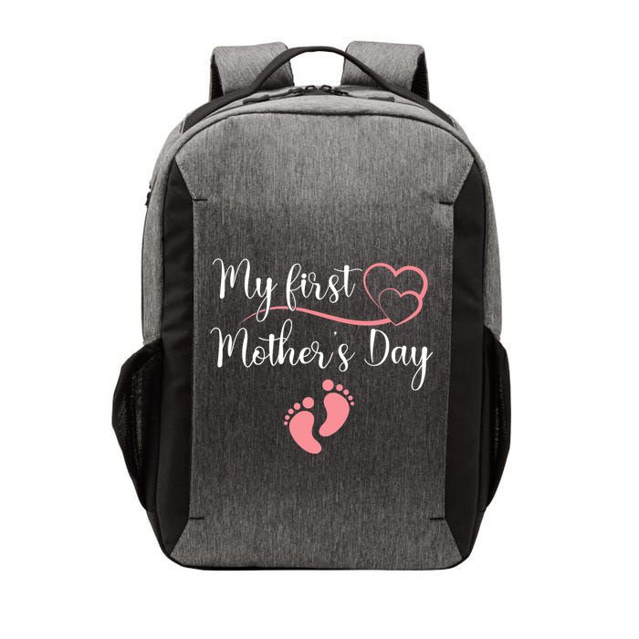 Wo First Mothers Day Mothers Day Pregnancy Announcement Vector Backpack