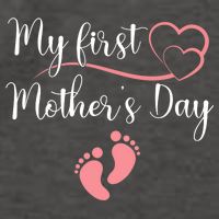 Wo First Mothers Day Mothers Day Pregnancy Announcement Vector Backpack