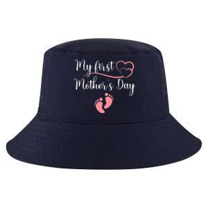 Wo First Mothers Day Mothers Day Pregnancy Announcement Cool Comfort Performance Bucket Hat