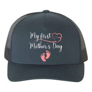 Wo First Mothers Day Mothers Day Pregnancy Announcement Yupoong Adult 5-Panel Trucker Hat