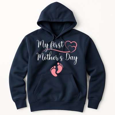 Wo First Mothers Day Mothers Day Pregnancy Announcement Hoodie