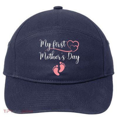 Wo First Mothers Day Mothers Day Pregnancy Announcement 7-Panel Snapback Hat