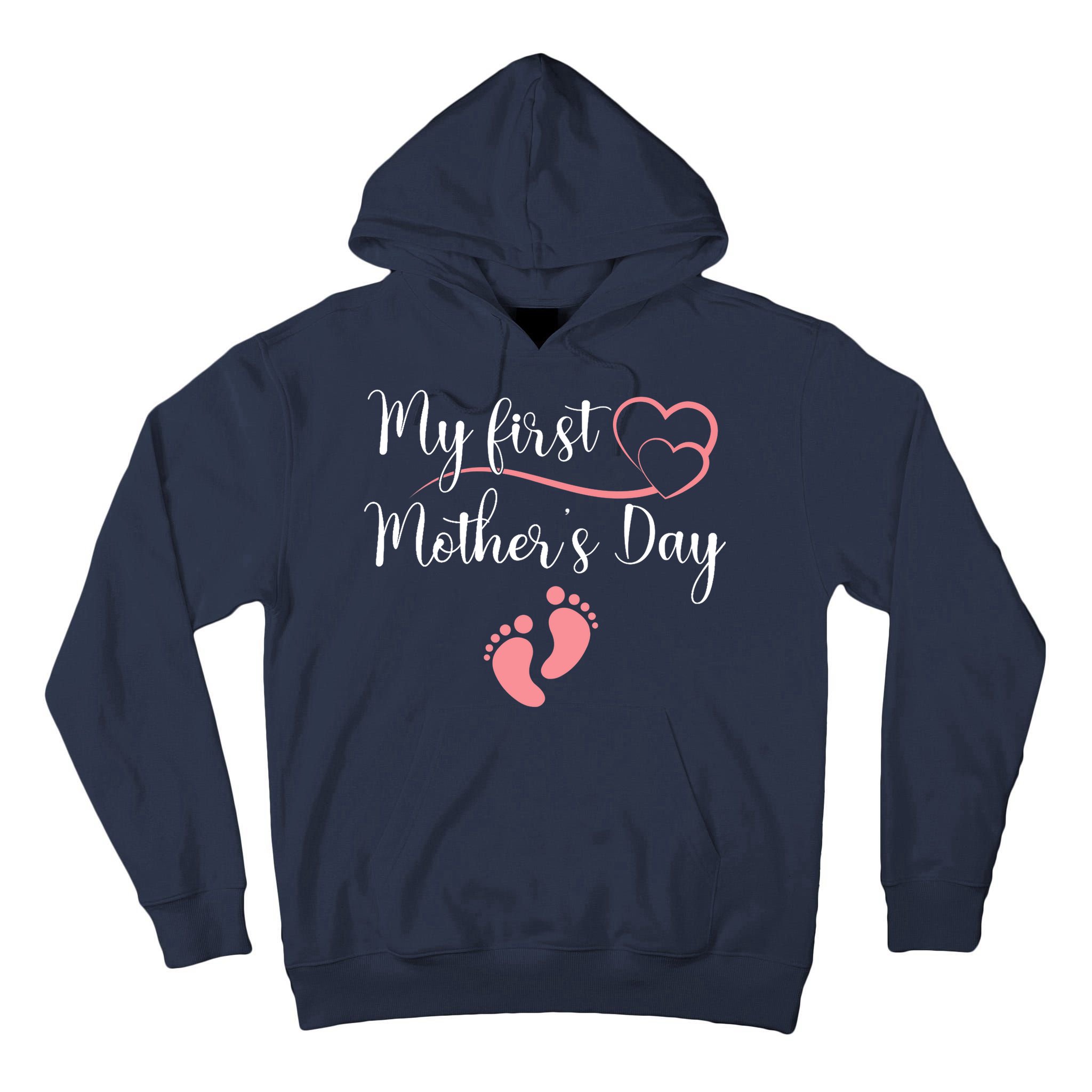 Wo First Mothers Day Mothers Day Pregnancy Announcement Tall Hoodie
