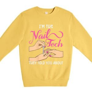 Womens Funny Manicurist Pedicurist For Nail Artists And Beauticians Premium Crewneck Sweatshirt